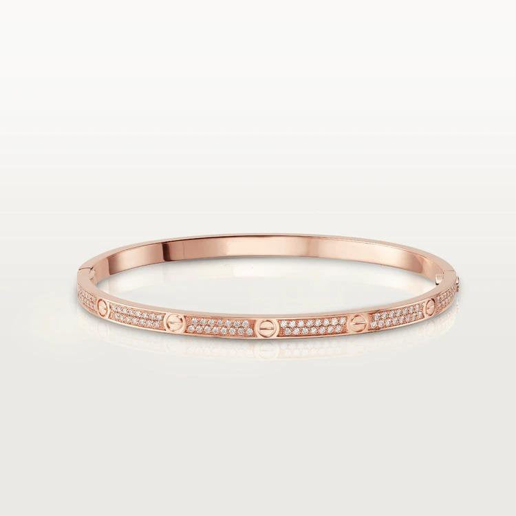 [Luxe Jewels]LOVE BRACELET 3.65MM DIAMOND-PAVED SILVER