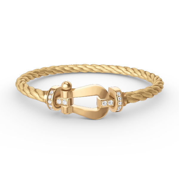 [Luxe Jewels]FORCE LARGE HORSESHOE HALF DIAMOND BRACELET GOLD