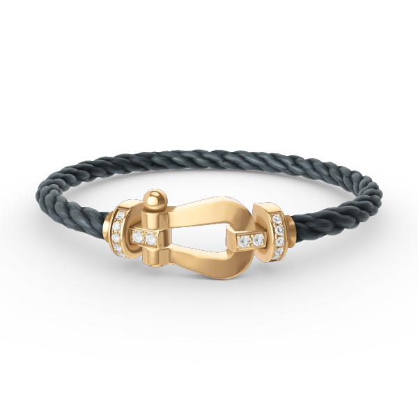 [Luxe Jewels]FORCE LARGE HORSESHOE HALF DIAMOND BRACELET GOLD