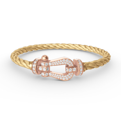 [Luxe Jewels]FORCE LARGE HORSESHOE FULL DIAMOND BRACELET ROSE GOLD