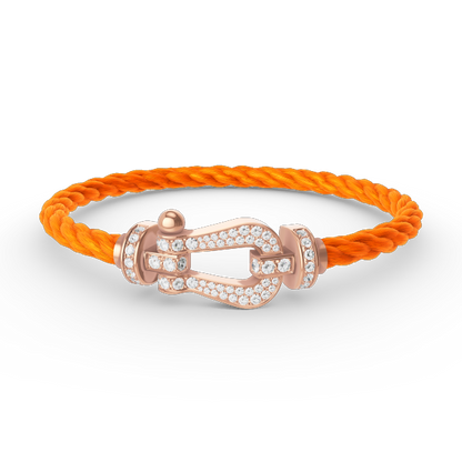 [Luxe Jewels]FORCE LARGE HORSESHOE FULL DIAMOND BRACELET ROSE GOLD