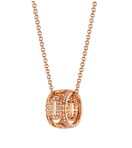 [Luxe Jewels]PARENTESI NECKLACE PINK GOLD DIAMOND