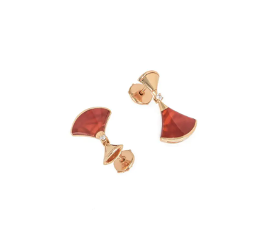 [Luxe Jewels]DREAM Carnelian PINK GOLD EARRINGS