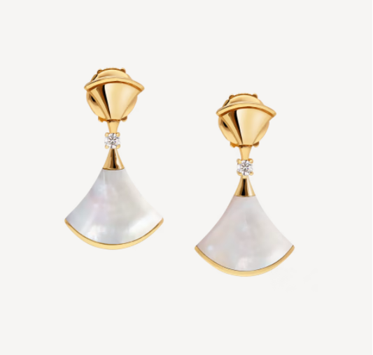 [Luxe Jewels]DREAM MOP 1 DIAMOND EARRINGS