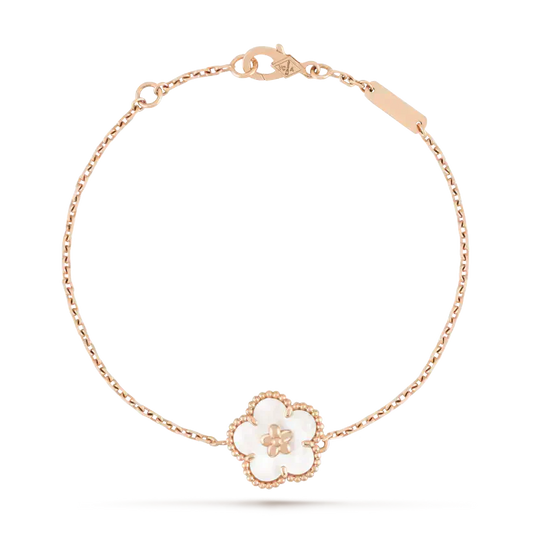 [Luxe Jewels]LUCKY WHITE MOP PLUM BLOSSOM  BRACELET