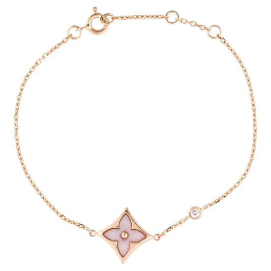 [Luxe Jewels]STAR 1 DIAMOND PINK GOLD BRACELET