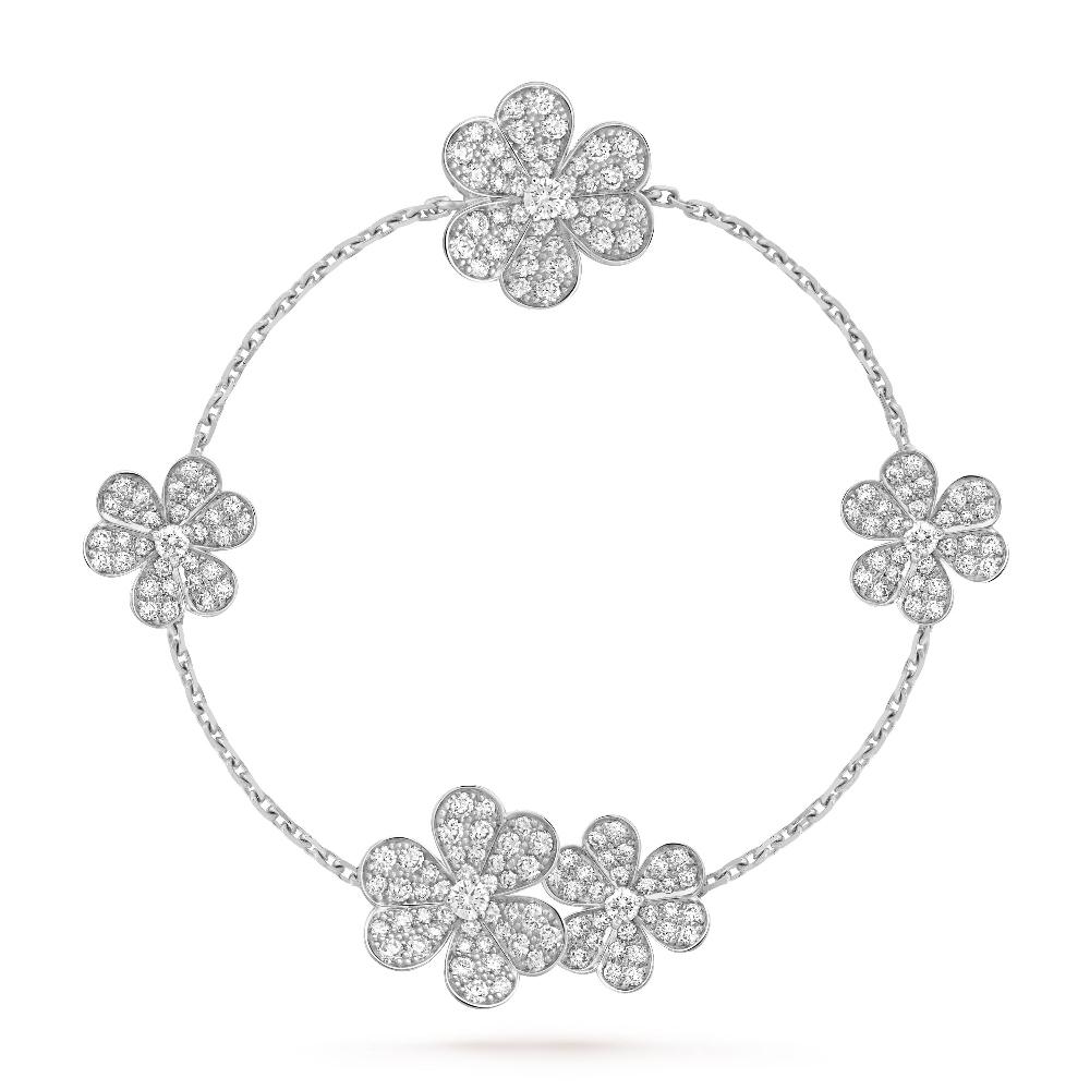 [Luxe Jewels]FRIVOLE SILVER 5 FLOWERS BRACELET