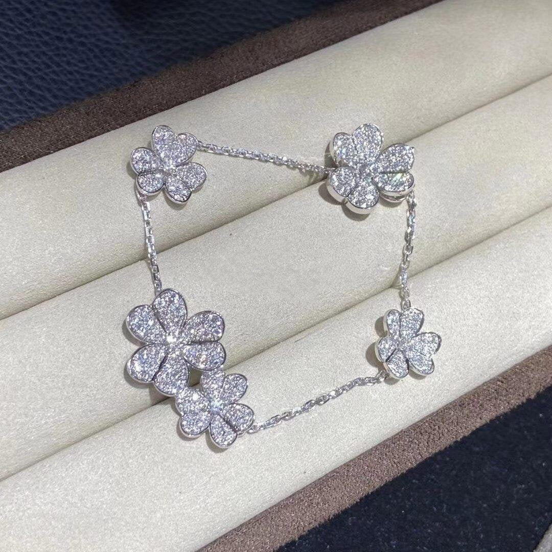 [Luxe Jewels]FRIVOLE SILVER 5 FLOWERS BRACELET