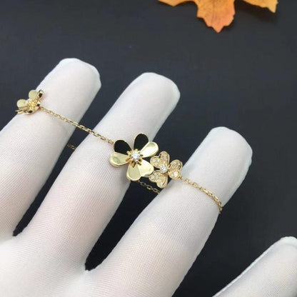 [Luxe Jewels]FRIVOLE GOLD 5 FLOWERS BRACELET