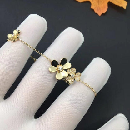 [Luxe Jewels]FRIVOLE GOLD 5 FLOWERS BRACELET