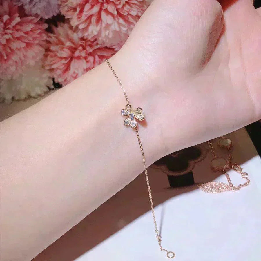 [Luxe Jewels]FRIVOLE GOLD FLOWER DIAMOND BRACELET