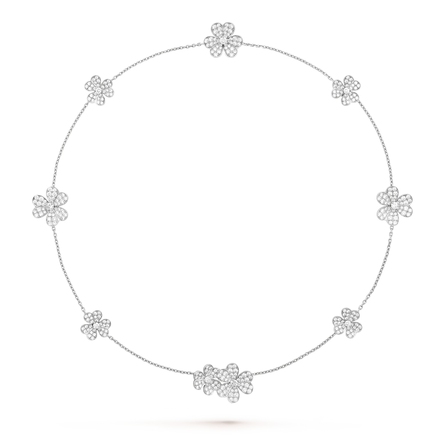 [Luxe Jewels]FRIVOLE SILVER 9 FLOWERS NECKLACE