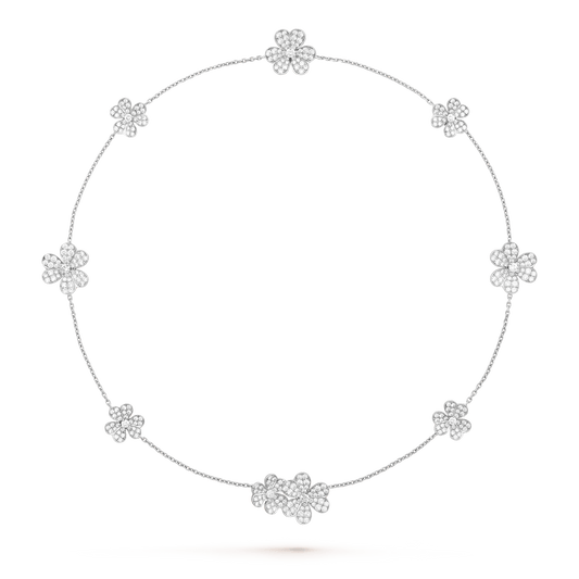 [Luxe Jewels]FRIVOLE SILVER 9 FLOWERS NECKLACE