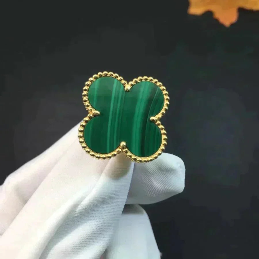 [Luxe Jewels]CLOVER MALACHITE RING