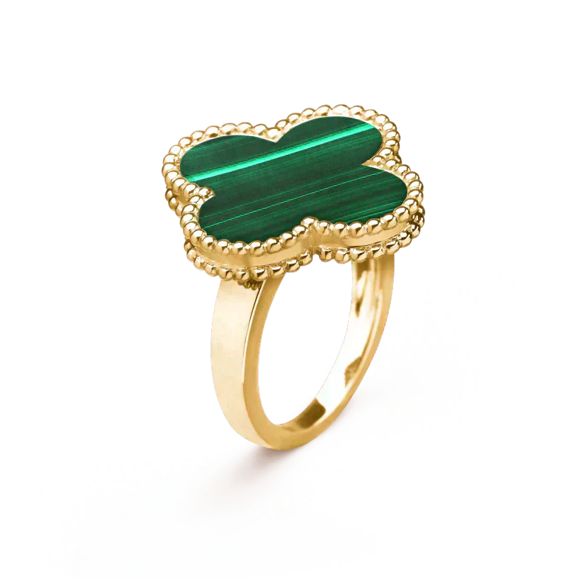 [Luxe Jewels]CLOVER MALACHITE RING