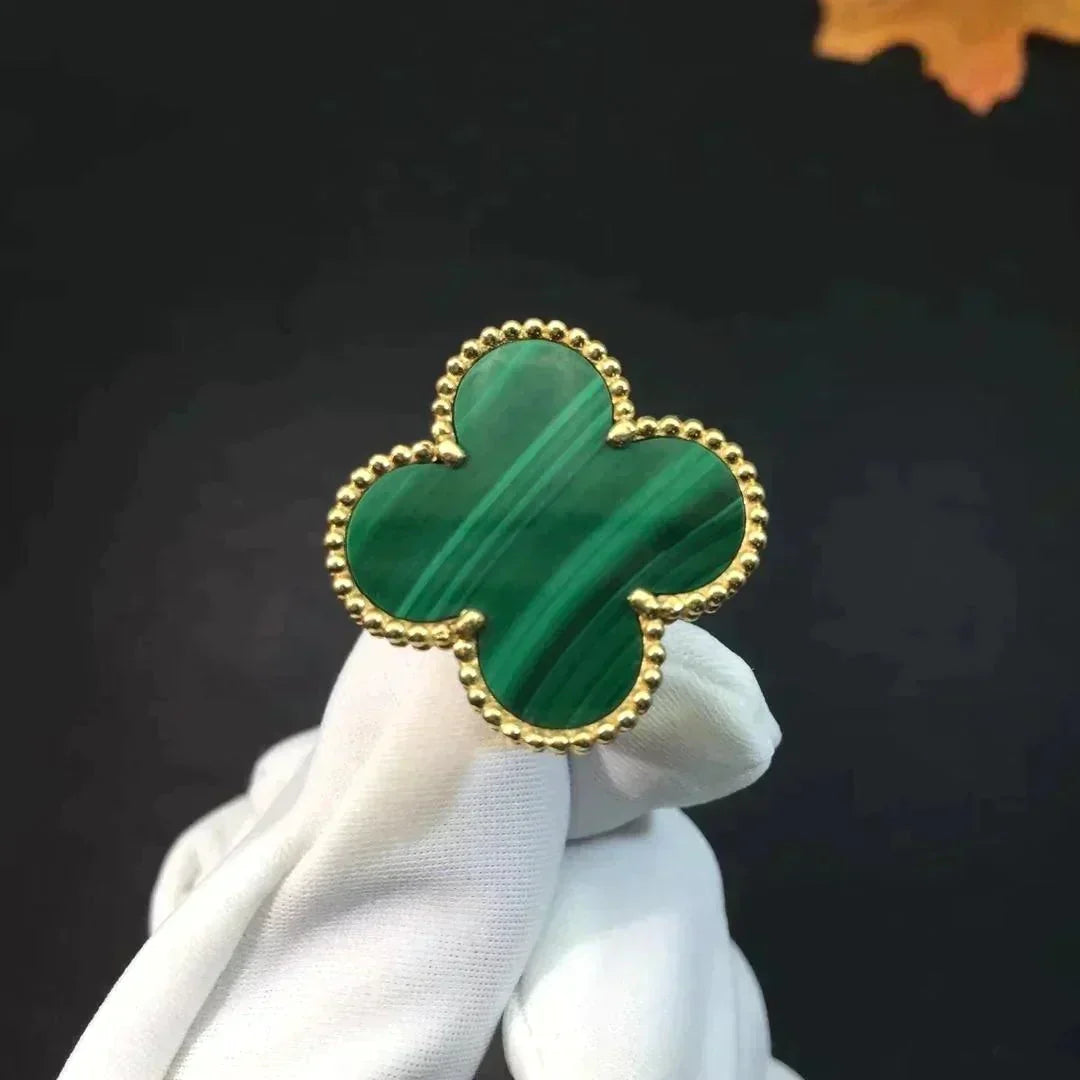 [Luxe Jewels]CLOVER MALACHITE RING