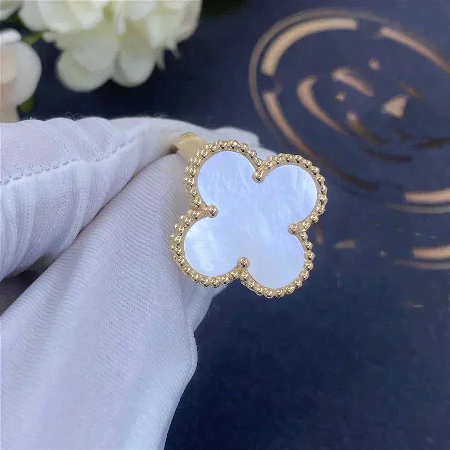 [Luxe Jewels]CLOVER WHITE MOP RING