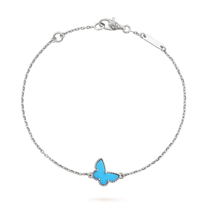 [Luxe Jewels]BUTTERFLY TURQUOISE BUTTERFLY BRACELET SILVER