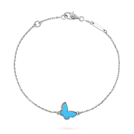 [Luxe Jewels]BUTTERFLY TURQUOISE BUTTERFLY BRACELET SILVER