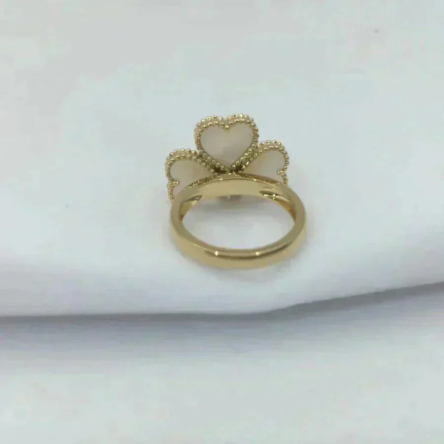 [Luxe Jewels]SWEET CLOVER WHITE MOP RING