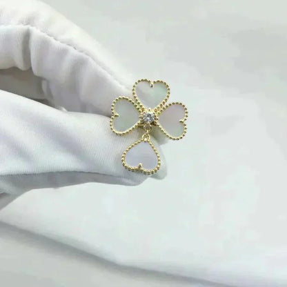 [Luxe Jewels]SWEET CLOVER WHITE MOP RING