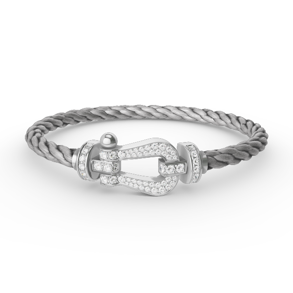 [Luxe Jewels]FORCE LARGE HORSESHOE FULL DIAMOND BRACELET SILVER