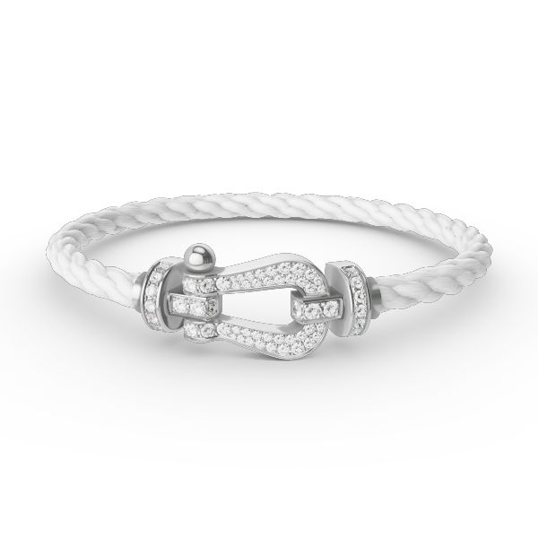 [Luxe Jewels]FORCE LARGE HORSESHOE FULL DIAMOND BRACELET SILVER