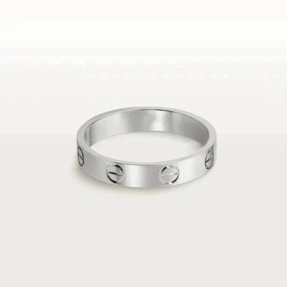 [Luxe Jewels]LOVE RING 4MM 1 DIAMOND SILVER