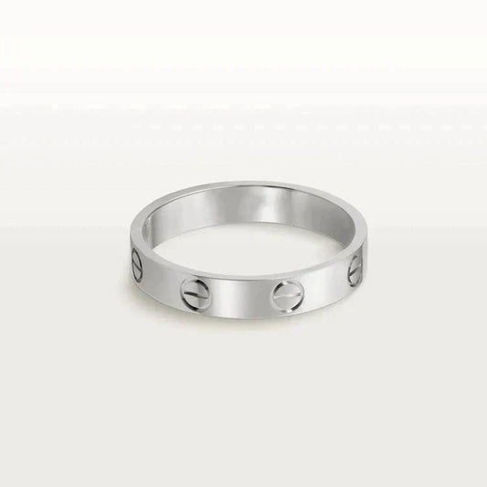 [Luxe Jewels]LOVE RING 4MM 1 DIAMOND SILVER