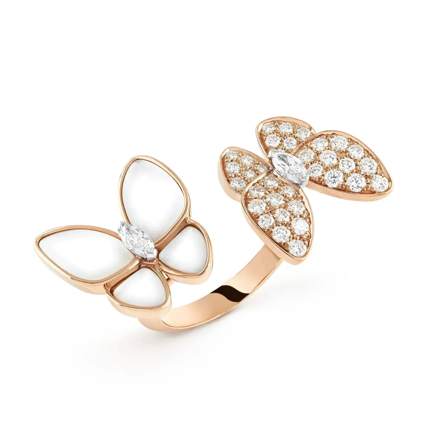 [Luxe Jewels]TWIN BUTTERFLY DIAMOND MOP RING