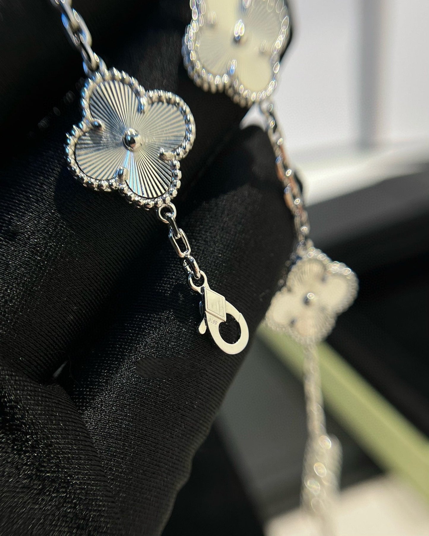 [Luxe Jewels]CLOVER SILVER 5 MOTIFS BRACELET