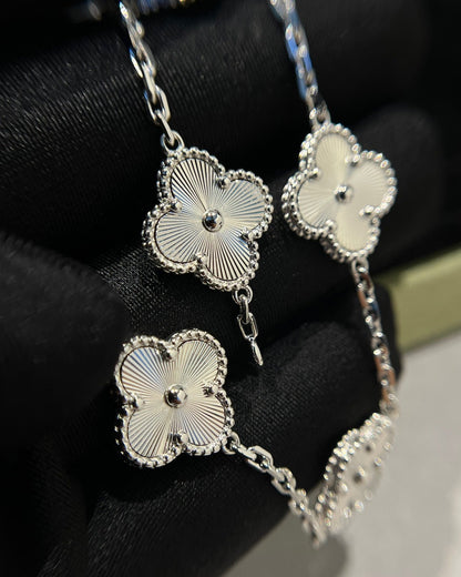 [Luxe Jewels]CLOVER SILVER 5 MOTIFS BRACELET