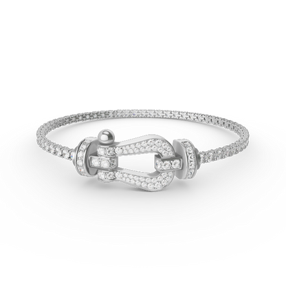 [Luxe Jewels]FORCE  LARGE HORSESHOE FULL DIAMOND TENNIS BRACELET